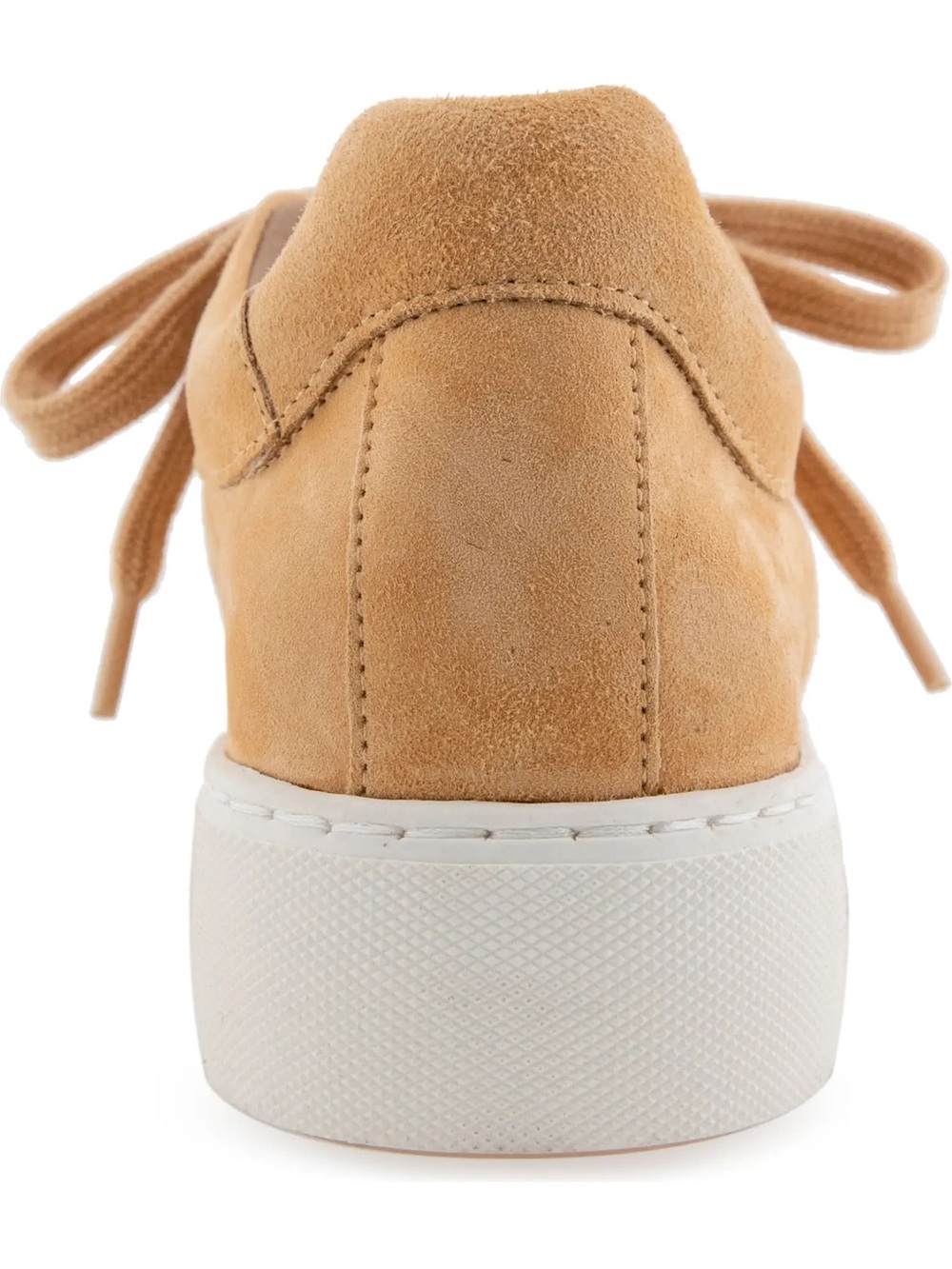 Aerosoles Tan Suede Platform Sneakers Lace Up Casual Comfort Shoes - Picture 6 of 13